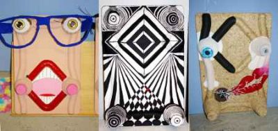 Op Art und Kubismus auf Paletten